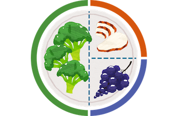 gráfico de alimentos saludables